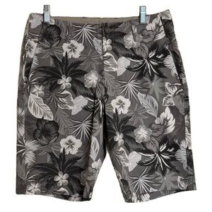 Tommy Bahama Fuego Floral Tropical Shorts Storm Gray 30